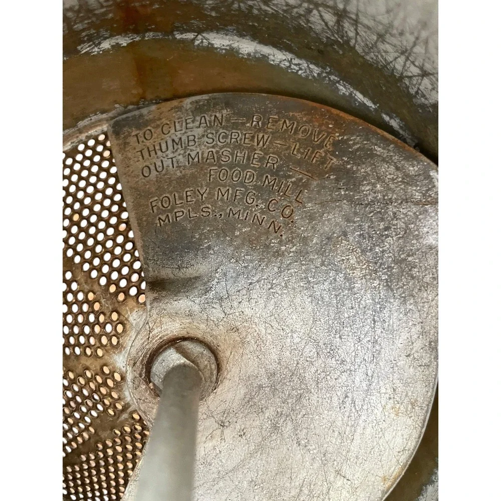 Vintage Foley Food Mill Masher Puree Strainer Stainless Aluminum Minneapolis USA